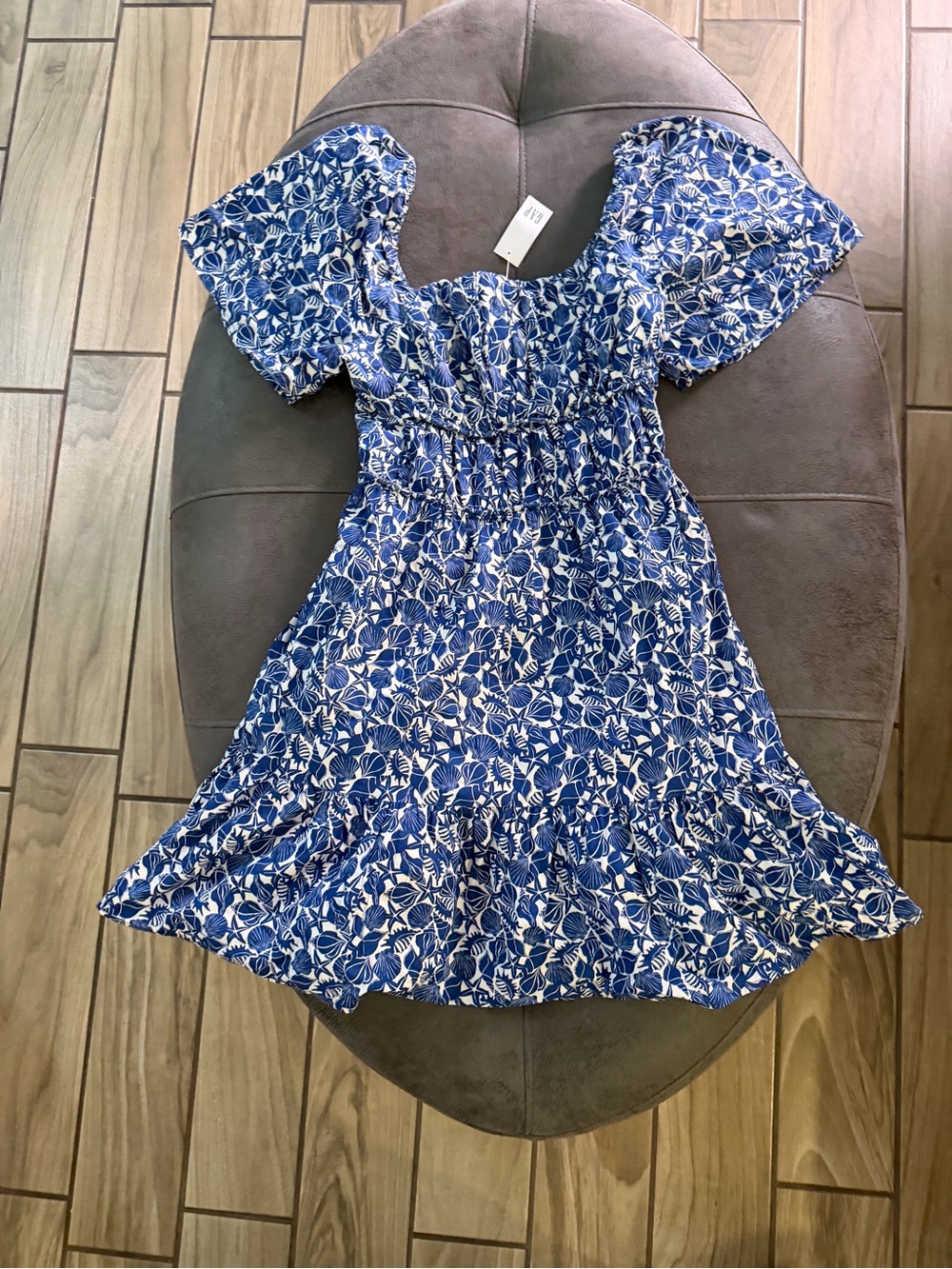 Gap Fluffer- sleeve Mini dress and square neckline